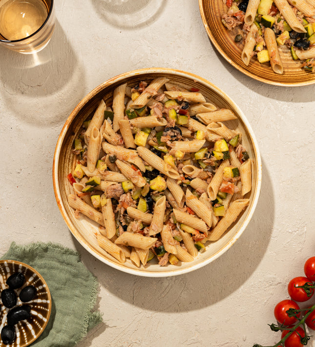 Gezonde maaltijd thuisbezorgd Den Haag Delft Leiden Rotterdam Sport Meal penne courgette